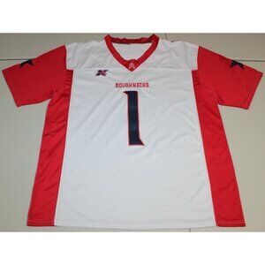 XFL Football Houston Roughnecks Kahlil Lewis #1 Sewn Jersey 3XL White Red